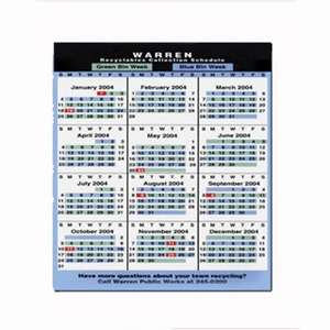 Calendar and Schedule Magnet - 3-1/2" x 4", Indoor 