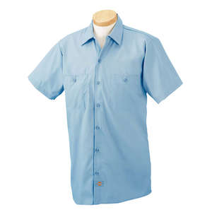 Dickies Premium Industrial Short-Sleeved Work Shirt Blue, Light