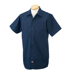 Dickies Premium Industrial Short-Sleeved Work Shirt Blue, Navy