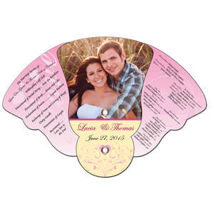 Custom Promotional Four Part Expandable Hand Fan - Contoured, Four Color Process