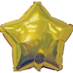 18" Star Shaped Foil Balloon Gold
