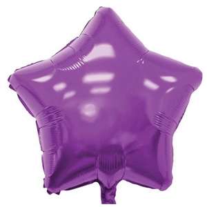 18" Star Shaped Foil Balloon Purple