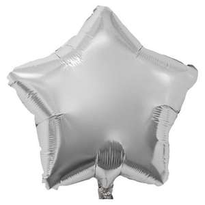 18" Star Shaped Foil Balloon Silver