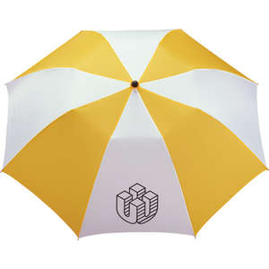 Stromberg 42" Slim Stick Auto Folding Umbrella Yellow/White