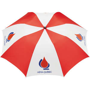 Stromberg 42" Slim Stick Auto Folding Umbrella Red/White