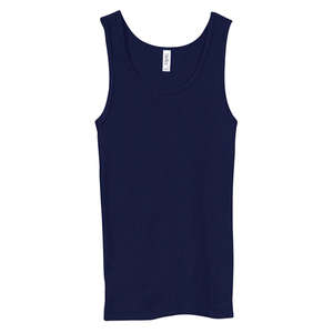 Bella Women's 2X1 Rib Tank - Colors Blue, Navy