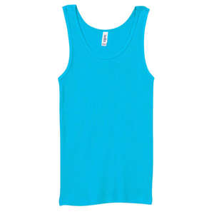 Bella Women's 2X1 Rib Tank - Colors Turquoise
