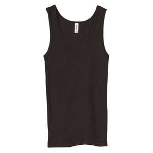 Bella Women's 2X1 Rib Tank - Colors Chocolate