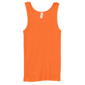 Bella Women's 2X1 Rib Tank - Colors Orange