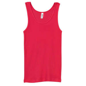 Bella Women's 2X1 Rib Tank - Colors Red