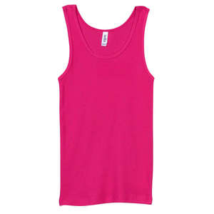 Bella Women's 2X1 Rib Tank - Colors Fuchsia