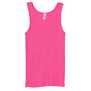 Bella Women's 2X1 Rib Tank - Colors Pink, Very