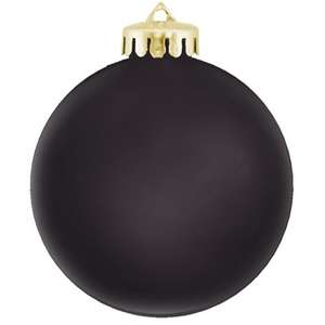 Round Shatter Proof Ornament Black