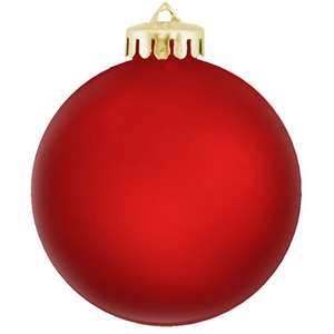 Round Shatter Proof Ornament Red