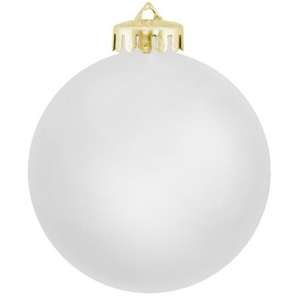 Round Shatter Proof Ornament White