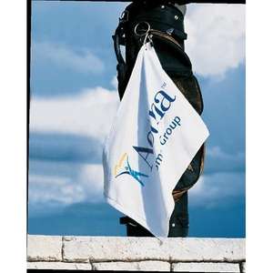 Turkish Signature 12" x 17" Golf Towel - White 
