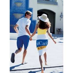 Custom Promotional Value Line Midweight Beach Towel - White