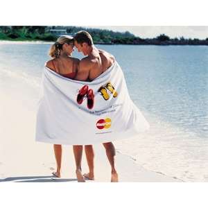 Turkish Signature Ultraweight Beach Towel - White 