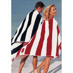 Imprinted Towels - Horizontal Cabana Stripe Beach Towel