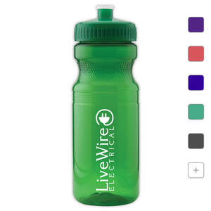 Custom Promotional 24 oz Push/Pull Top Translucent Sport Bottle