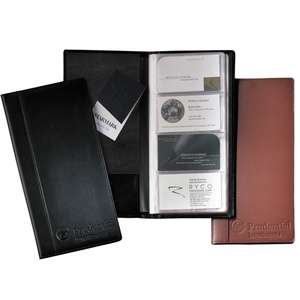 Leeman Greenwich Large Cowhide Business Card File 