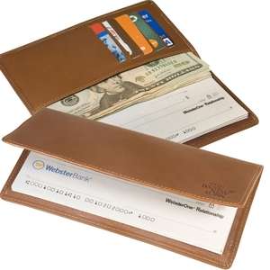 Leeman Walker Street Calfskin Checkbook Cover
