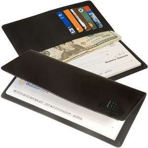 Leeman Walker Street Calfskin Checkbook Cover