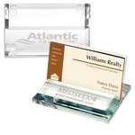 Logo Business Card Holders - Leeman Atrium Glass Business Card Holder