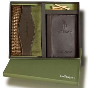 Leeman Woodbury Golf Scorecard Holder and Valuables Pouch Set 