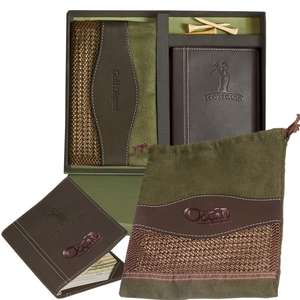 Custom Promotional Leeman Woodbury Golf Scorecard Holder and Valuables Pouch Set