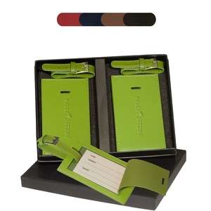 Custom Promotional Leeman Marquis Rectangular Luggage Tag/Spotter Set