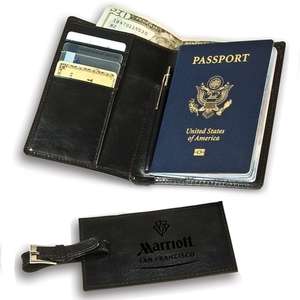 Custom Promotional Leeman Soho Passport and Luggage Tag Set