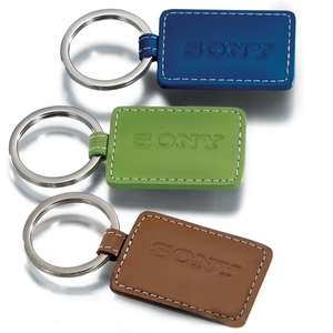 Leeman Limelight Rectangular Leather Key Fob 