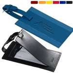 Customized Luggage & ID Tags - Leeman Majestic Leather/Nylon Luggage Tag
