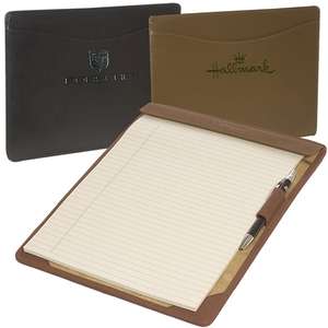 Leeman Wall Street Cowhide Writing Pad Holder - Large