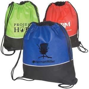 Custom Promotional Non-Woven Textured String Backpack - 80 GSM
