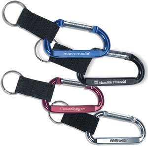 Custom Promotional Clip-And-Go Carabiner Key Tag