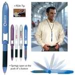 Logo Stylus Pens - Robot Series Ergowriter Pen with Lanyard