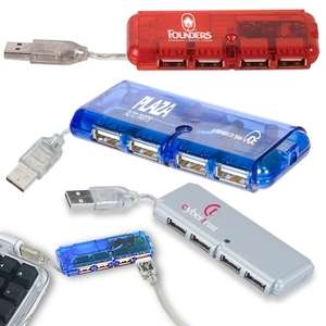 Custom Promotional Mini USB 4-Port Hub 2.0