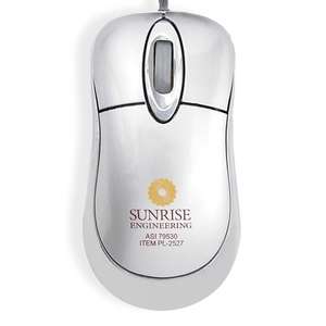 Custom Promotional USB Optical Mini Mouse - Chrome