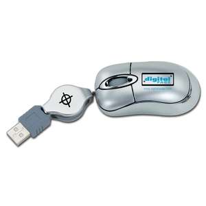 USB Optical Mini Mouse - Chrome