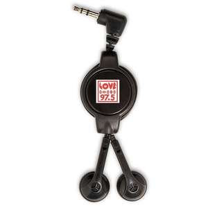 Custom Promotional Easy-Retract Earbuds