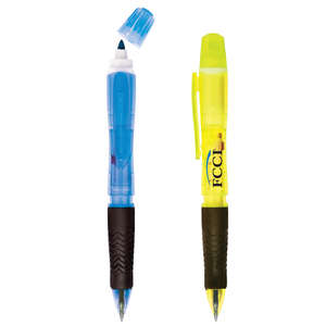 Custom Promotional Neon Tri-Twist Pen/Pencil/Highlighter
