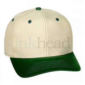 Cotton Twill Constructed Cap-Two Tone Natural