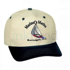 Cotton Twill Constructed Cap-Two Tone Natural