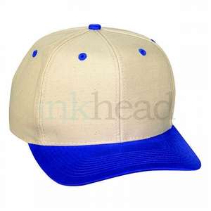 Cotton Twill Constructed Cap-Two Tone Natural