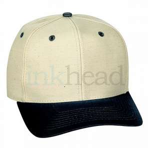 Custom Promotional Cotton Twill Constructed Cap-Two Tone Natural