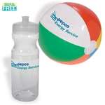 Imprinted Fitness & Sports Gift Sets - Ball-In-A-Bottle Combo