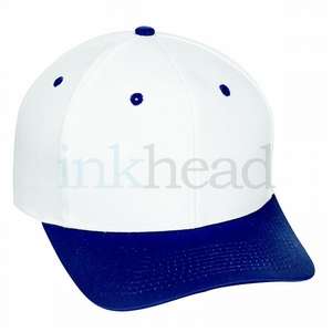 Cotton Twill Constructed Cap-Two Tone White