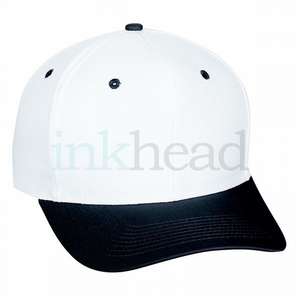 Cotton Twill Constructed Cap-Two Tone White